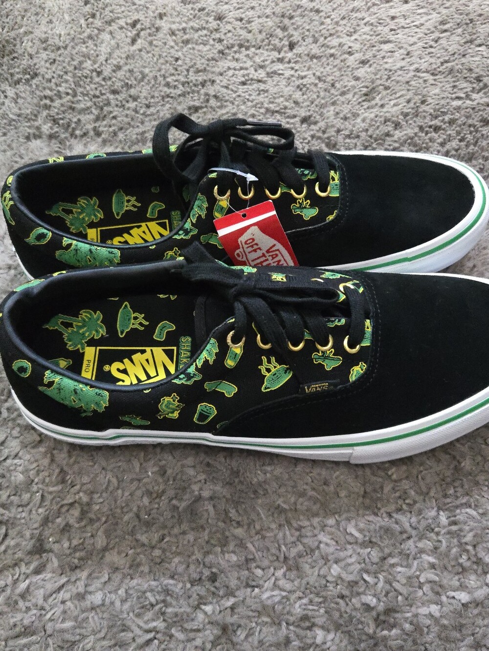 Vans Era Pro Shake Junt Pro Men Size 11.5 Black White Green 072026 - Picture 6 of 9